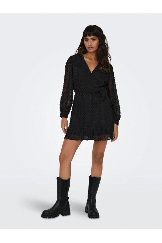 Vestido TIVA L/S DOBBY Fake Wrap ONLY