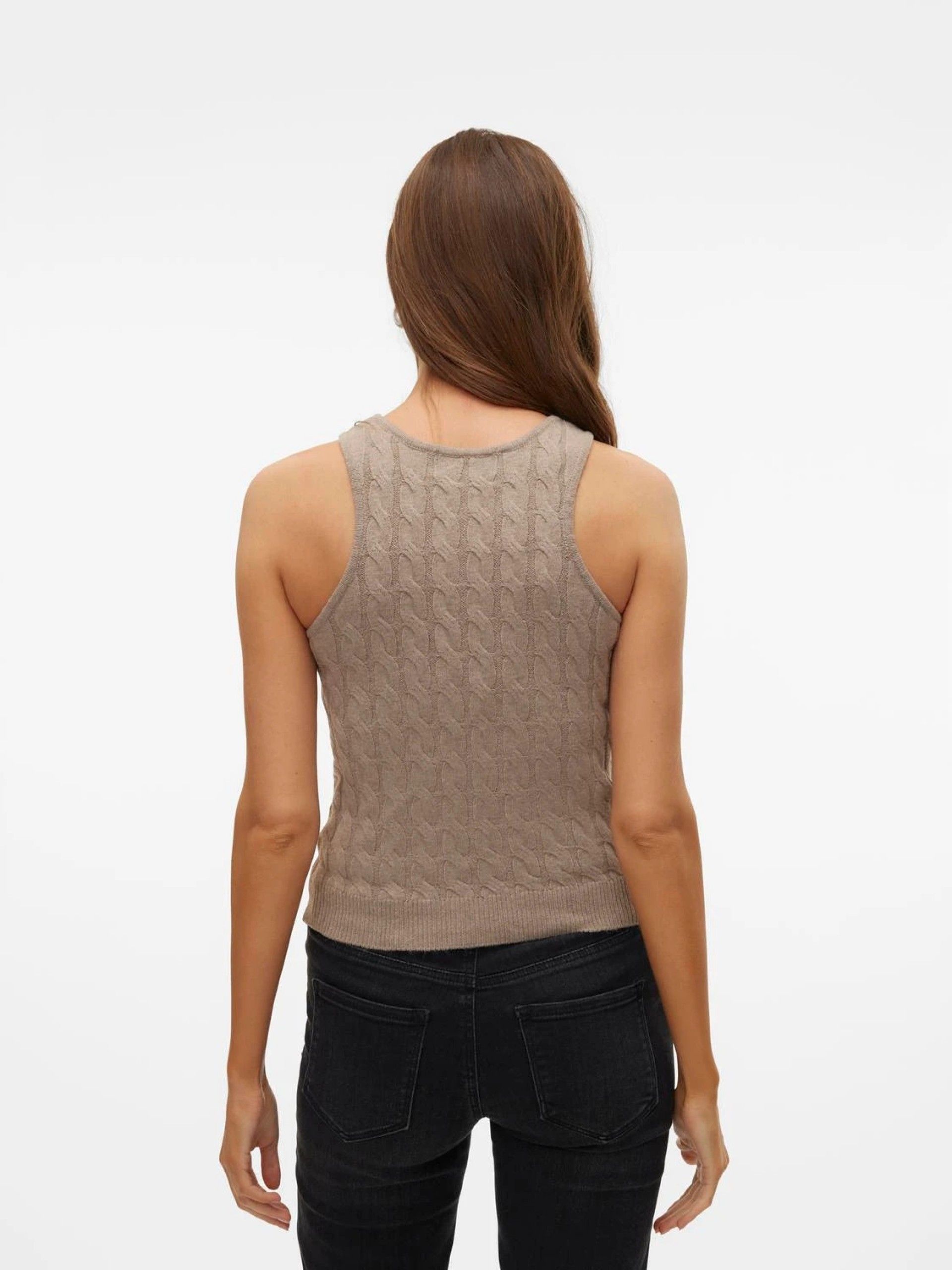 Top Malha LORELLA O s/mangas AWARE VERO MODA