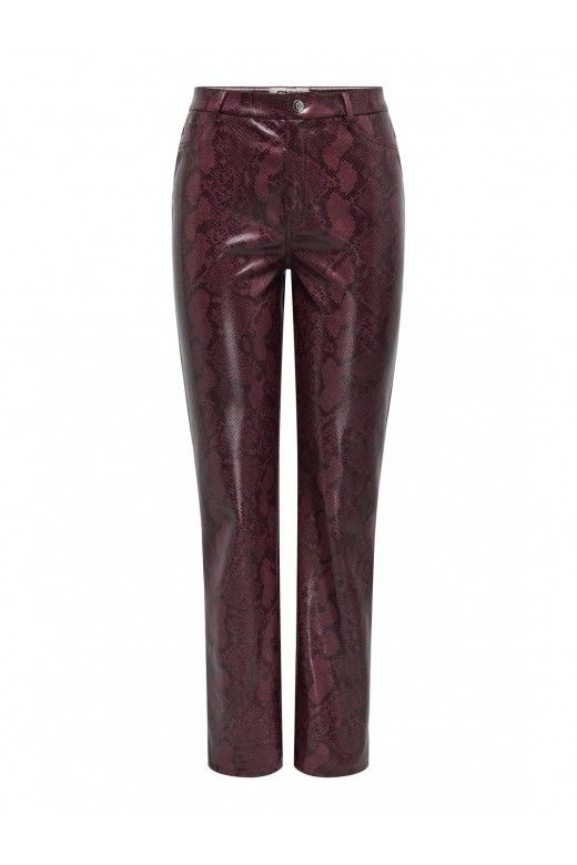 Calça Mulher ONLY AZULA HW STR SNAKE Calça Mulher ONLY AZULA HW STR SNAKE
