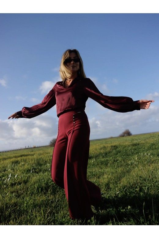 Calça Mulher SCRIPTA Botões dourados Calça Mulher SCRIPTA Botões dourados