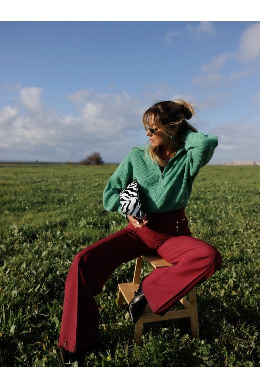 Calça Mulher SCRIPTA Botões dourados Calça Mulher SCRIPTA Botões dourados