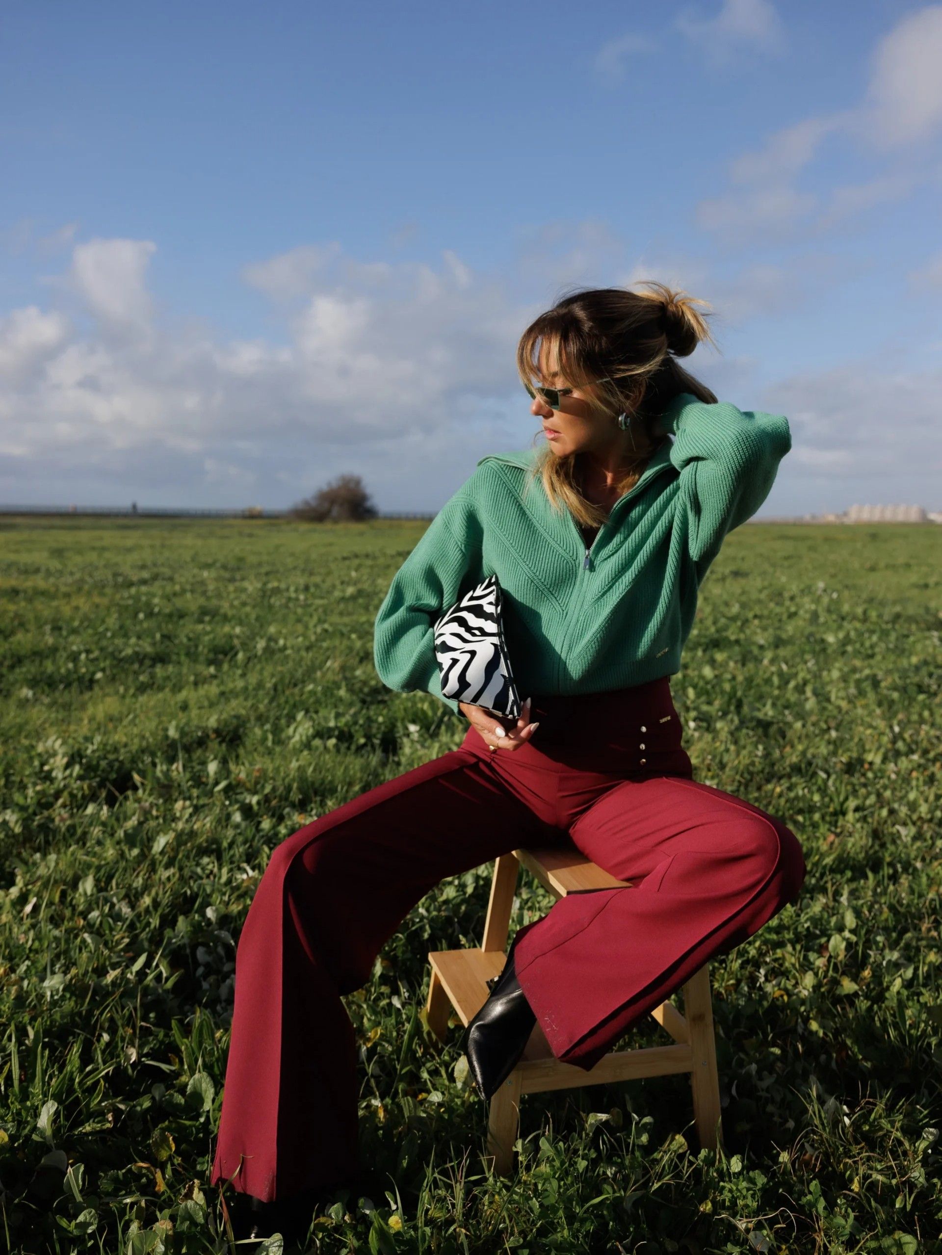 Calça Mulher SCRIPTA Botões dourados