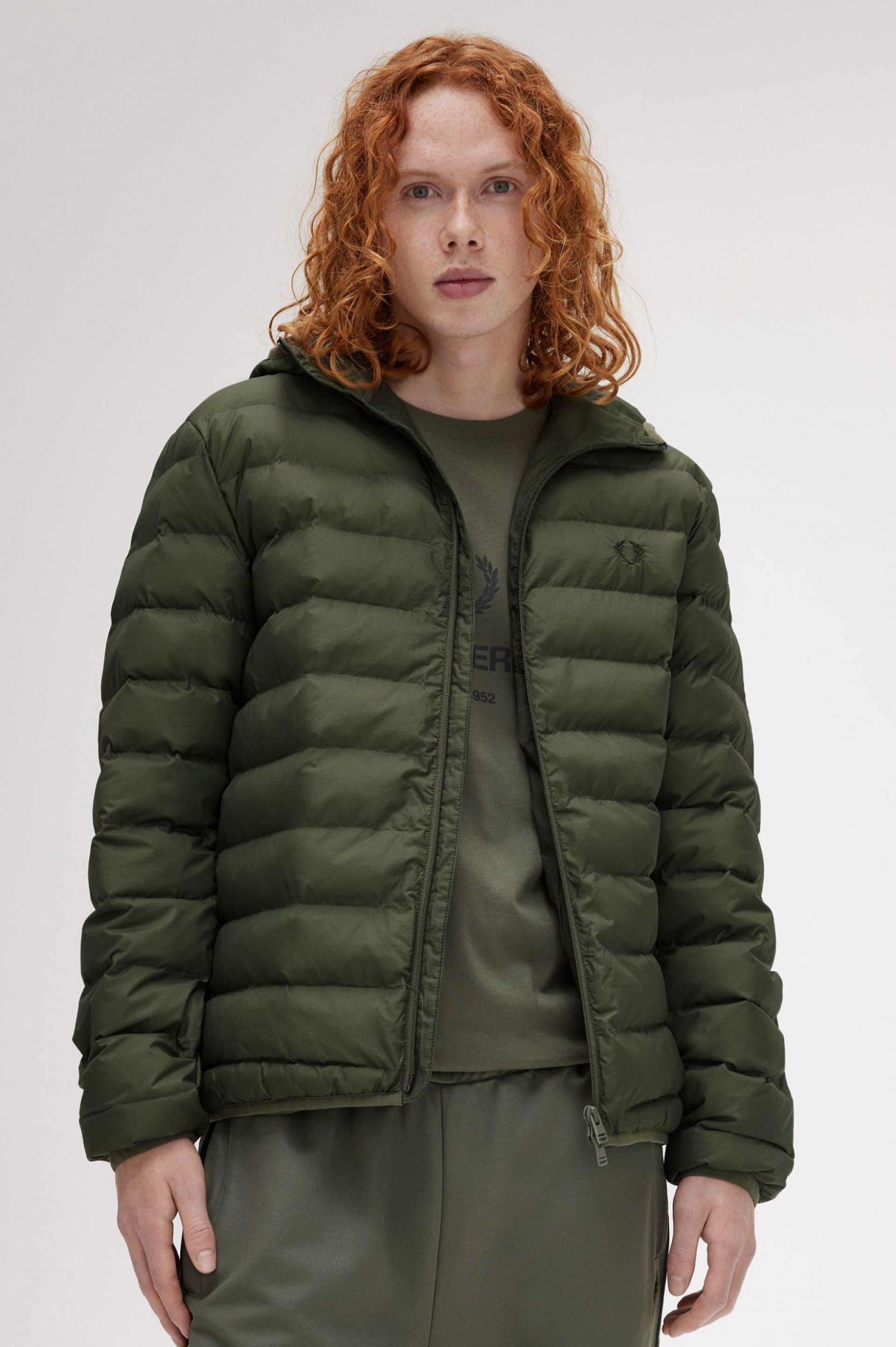 Casaco Homem FRED PERRY Puffer com Capuz