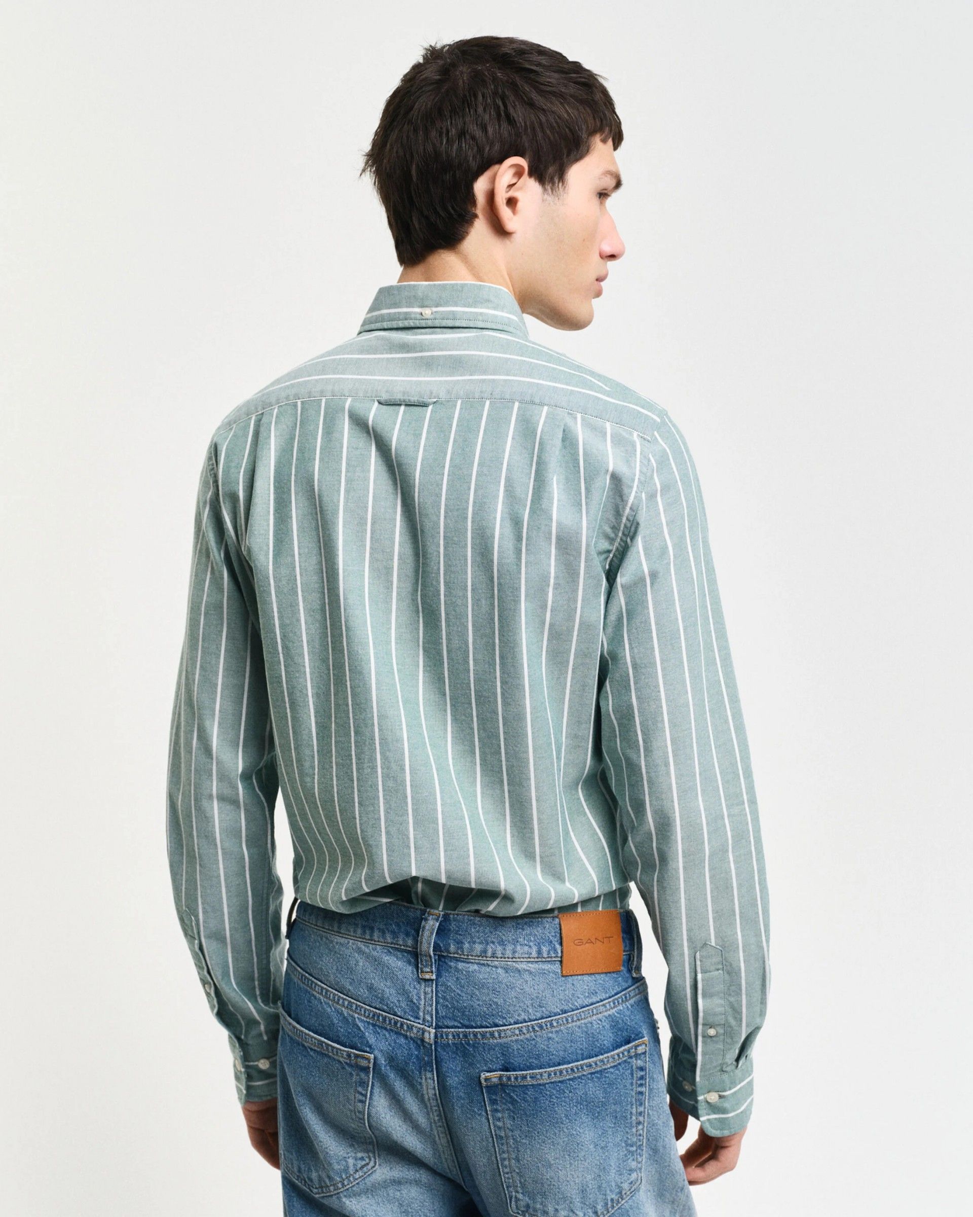 Camisa Homem GANT Oxford Slim Stretch Riscas