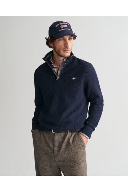 Camisola Homem GANT Zip Texturada