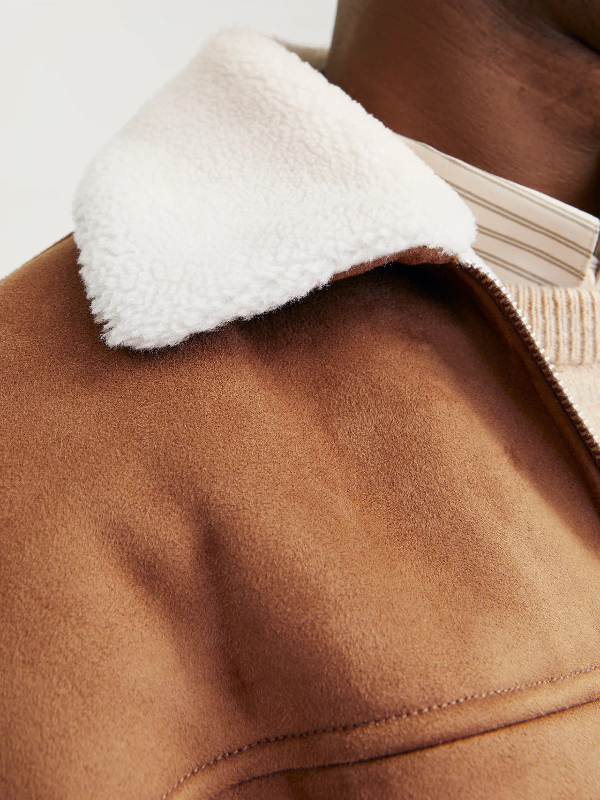 Casaco Homem Camurça com pelo Ovelha Aviador Jack Jones