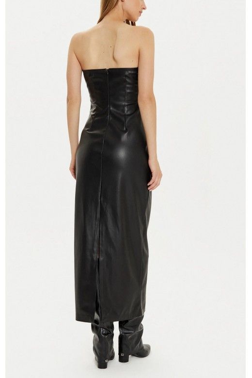 Vestido ONLY ESTHER Tube Faux Leather