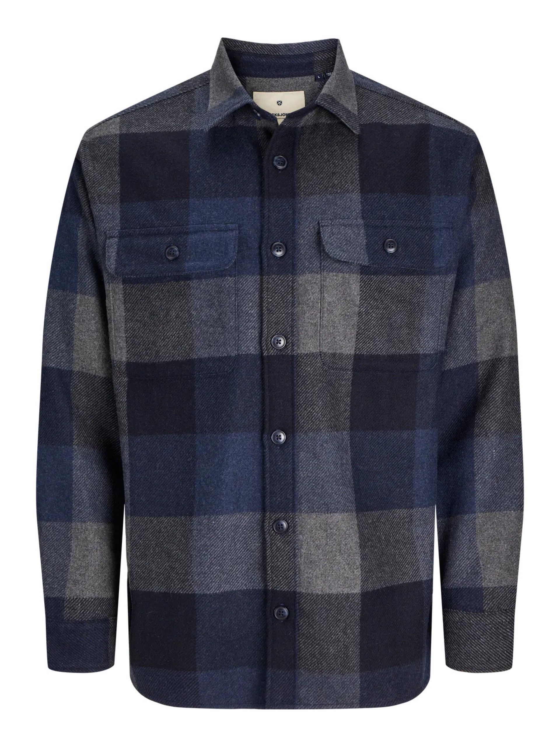 Camisa Homem BLUHERITAGE Wool Blend Casaco Overshir Jack Jones