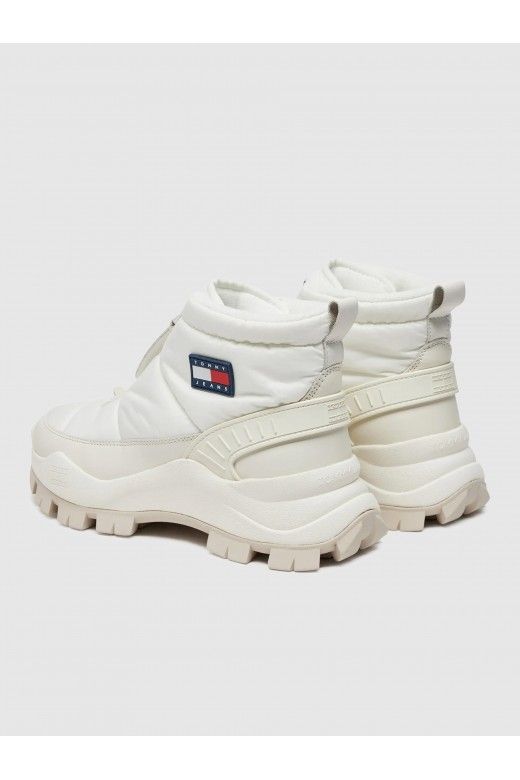 Bota Mulher Tommy Hilfiger Hybrid em Bege Ecru Bota Mulher Tommy Hilfiger Hybrid em Bege Ecru