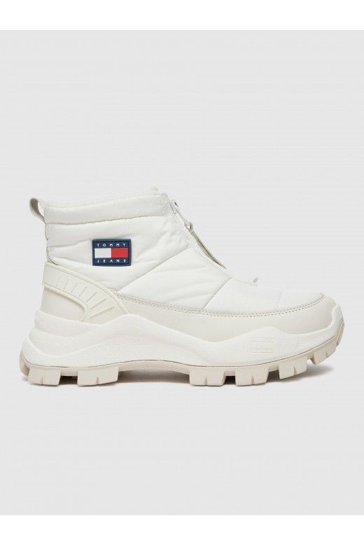 Bota Mulher Tommy Hilfiger Hybrid em Bege Ecru Bota Mulher Tommy Hilfiger Hybrid em Bege Ecru