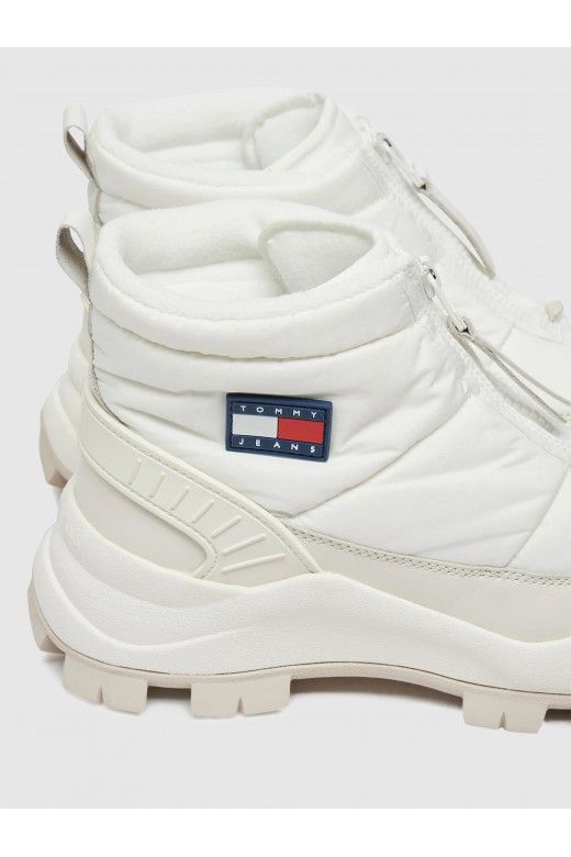 Bota Mulher Tommy Hilfiger Hybrid em Bege Ecru Bota Mulher Tommy Hilfiger Hybrid em Bege Ecru