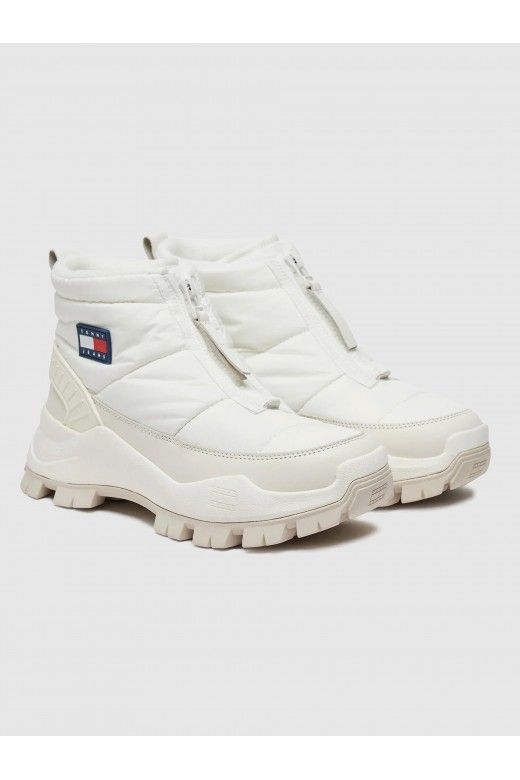 Bota Mulher Tommy Hilfiger Hybrid em Bege Ecru Bota Mulher Tommy Hilfiger Hybrid em Bege Ecru
