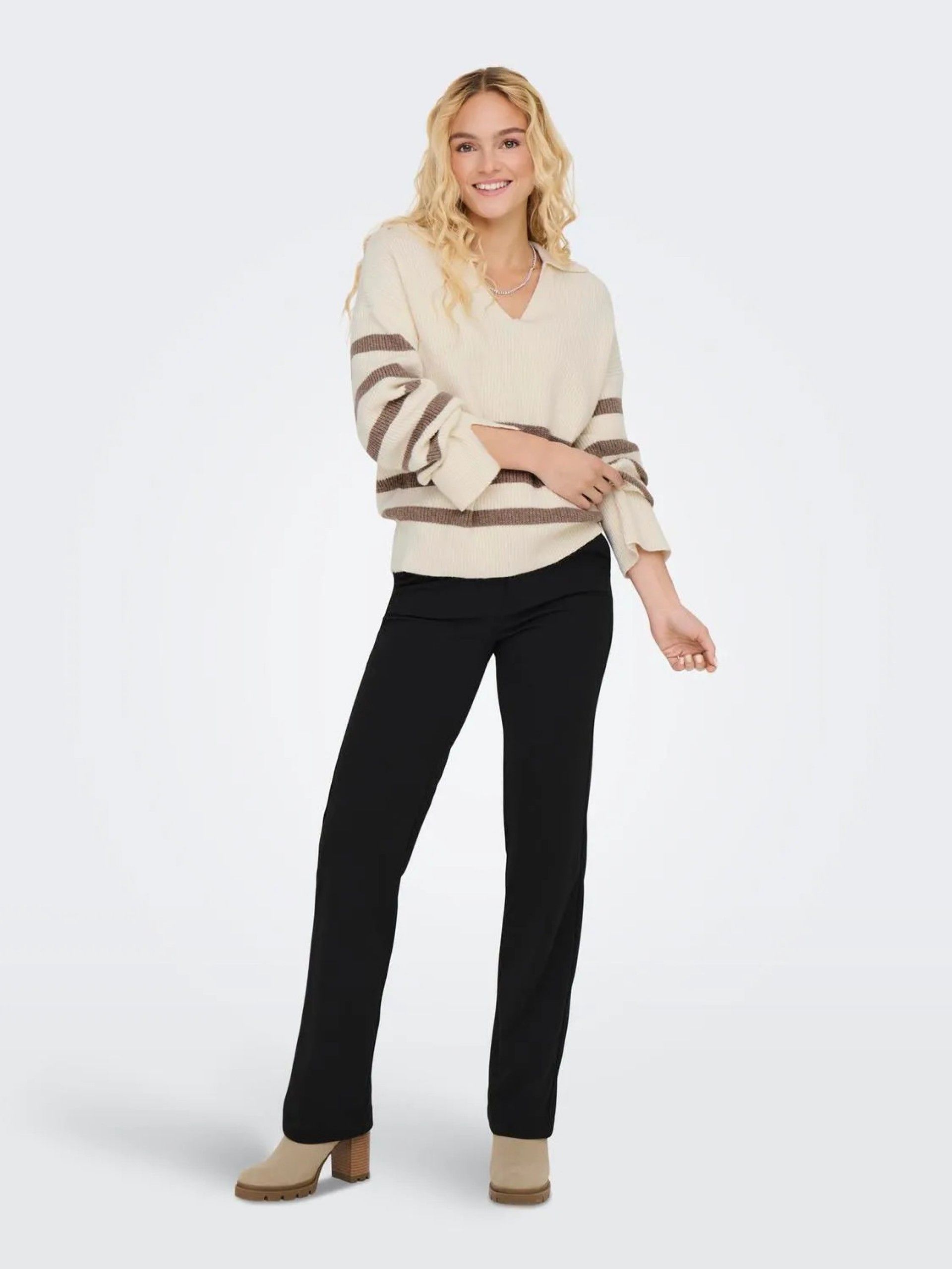 Camisola Mulher Polo V MONNA ONLY