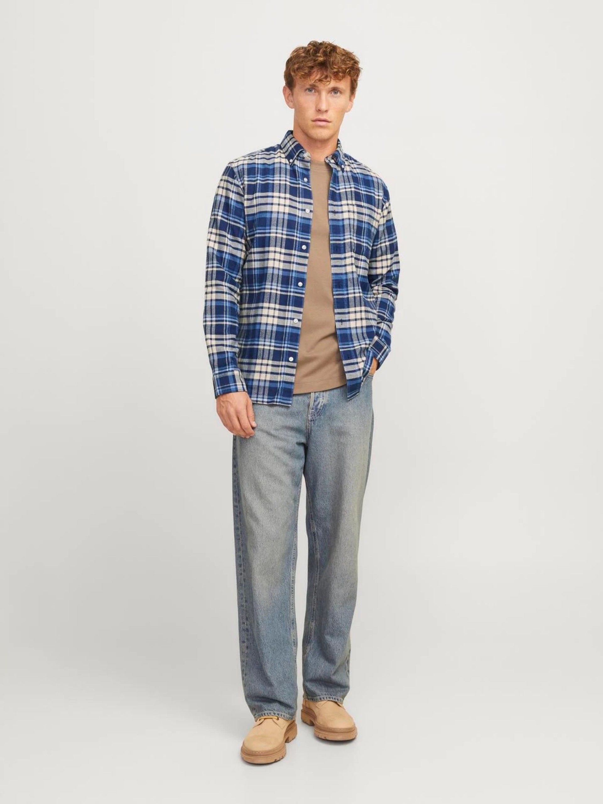 Camisa Homem Xadrez Fulanela BLUNORRIS Jack Jones