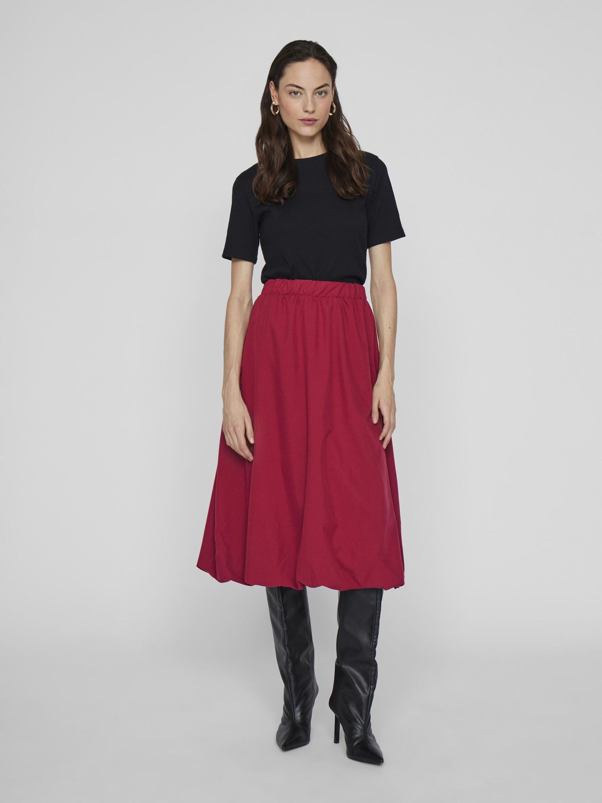 Saia Midi Efeito Balão da Vila