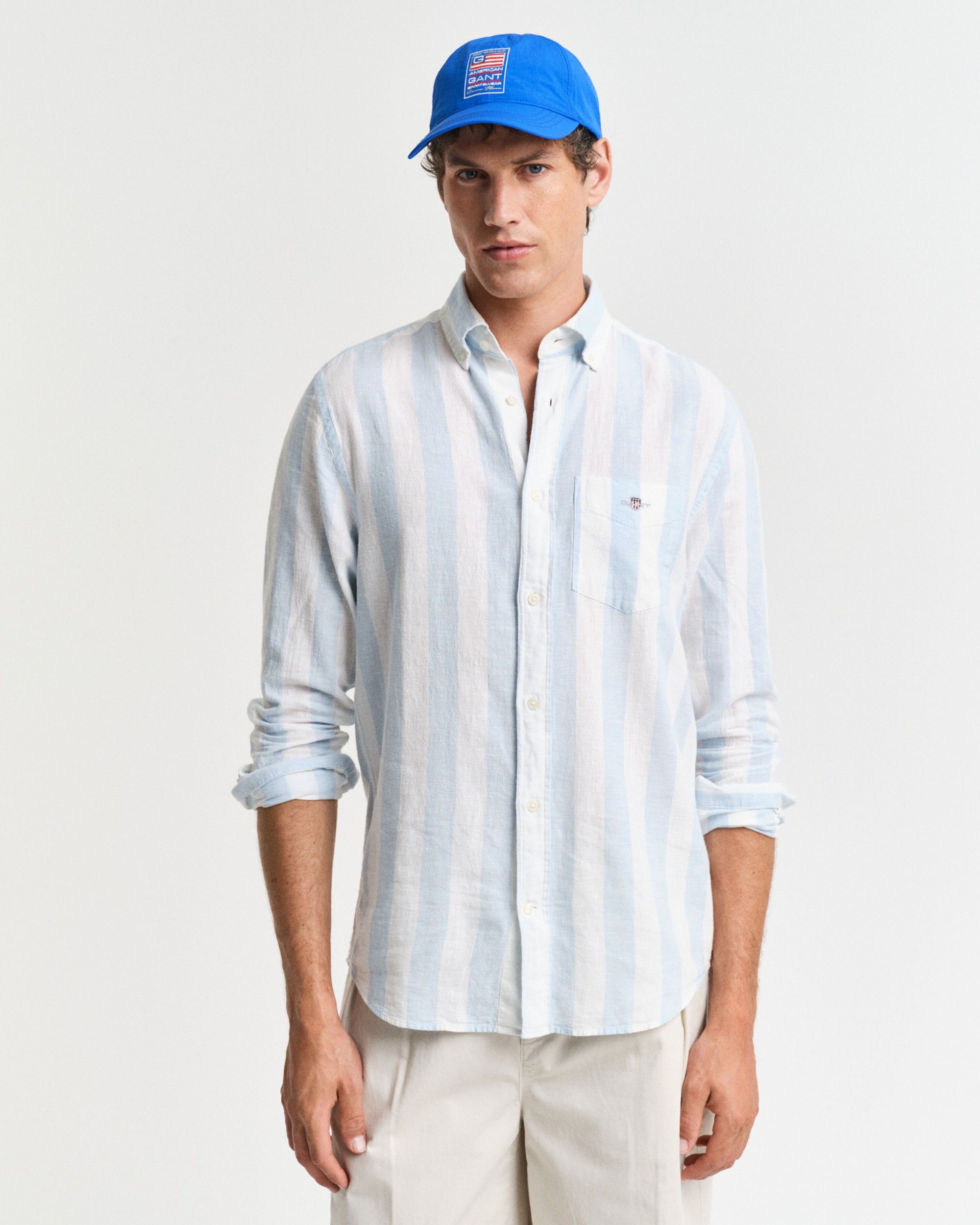 Camisa GANT Riscas LINEN BOLD Casual
