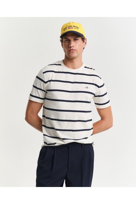 T-Shirt Homem GANT com Riscas T-Shirt Homem GANT com Riscas