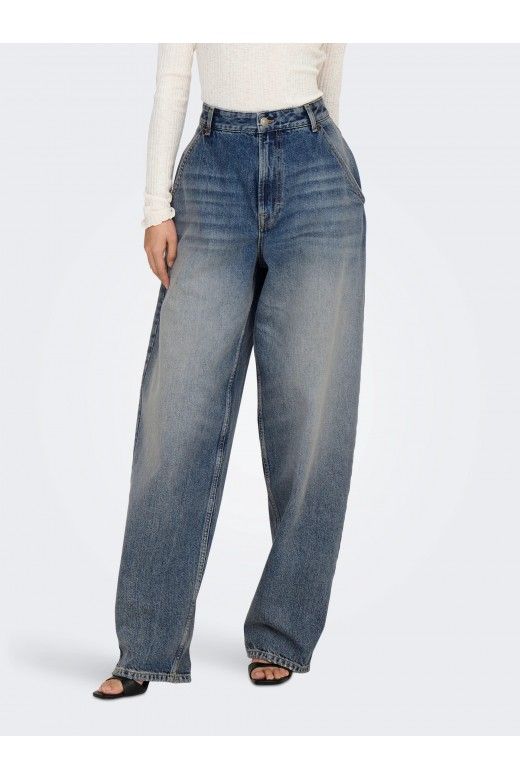Calça Mulher Jeans GIA MID BAGGY ONLY Calça Mulher Jeans GIA MID BAGGY ONLY