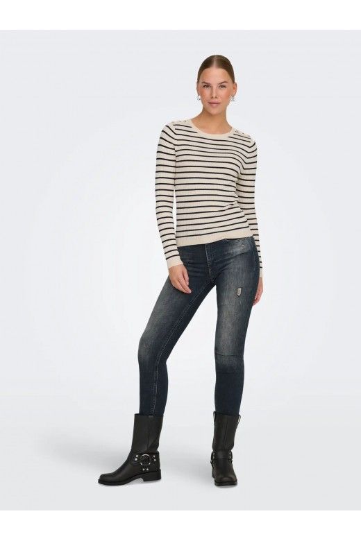 Camisola Mulher Riscas botes MILA ONLY