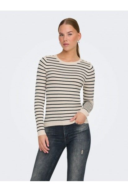 Camisola Mulher Riscas botes MILA ONLY