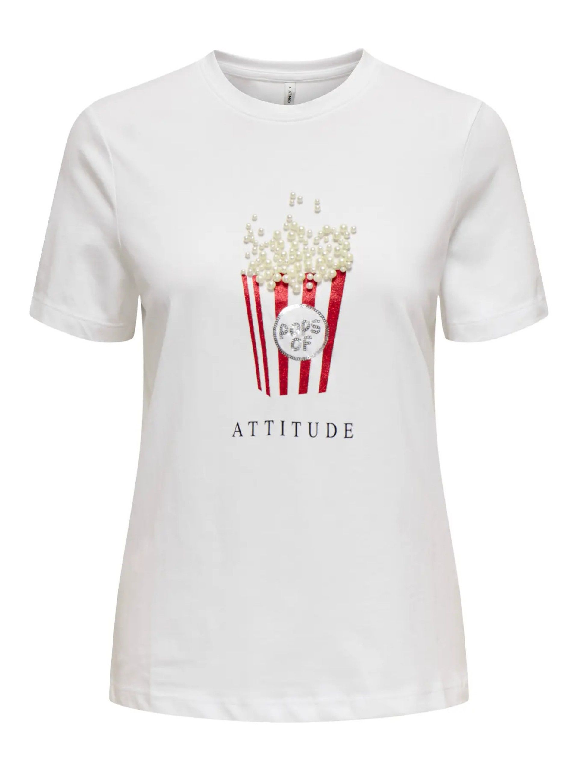 T-Shirt Mulher BURST Perolas ONLY