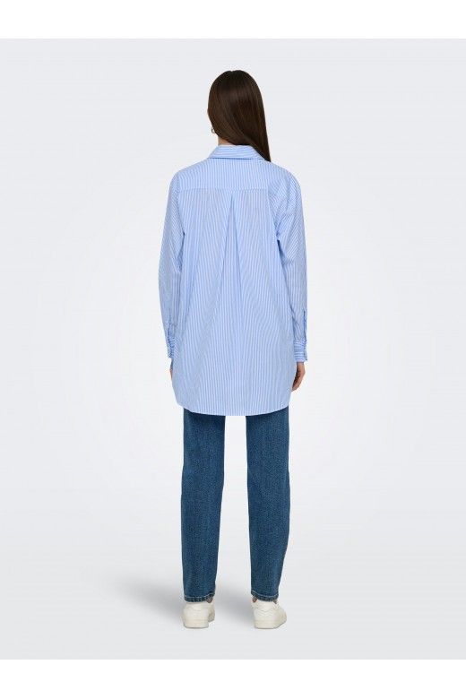 Blusa ONLY Longa LAURA Riscas detalhe Flor Blusa ONLY Longa LAURA Riscas detalhe Flor