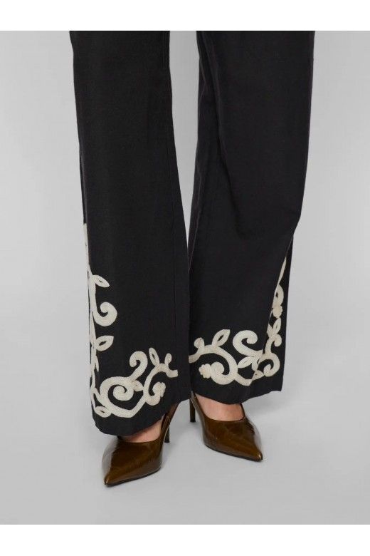 Calça Mulher VILA POLENE com Bordado Calça Mulher VILA POLENE com Bordado