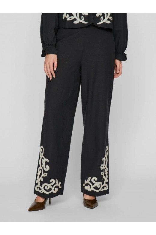 Calça Mulher VILA POLENE com Bordado Calça Mulher VILA POLENE com Bordado