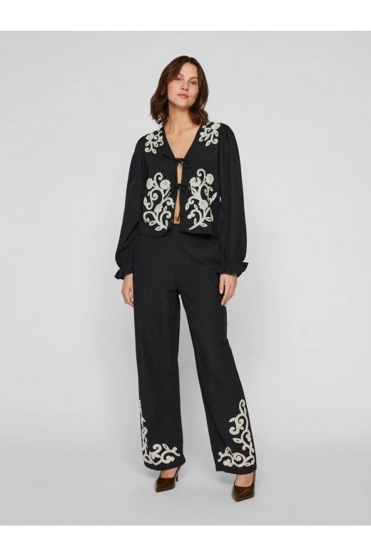 Calça Mulher VILA POLENE com Bordado Calça Mulher VILA POLENE com Bordado