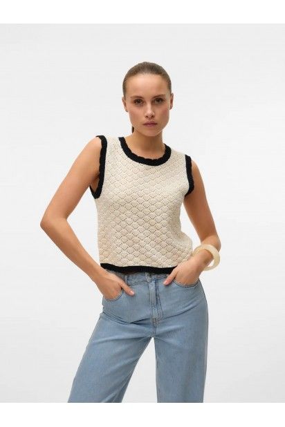 Top Malha colete O JACKIE Short VERO MODA