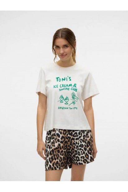 T-Shirt Mulher VERO MODA SONYA METTE JRS