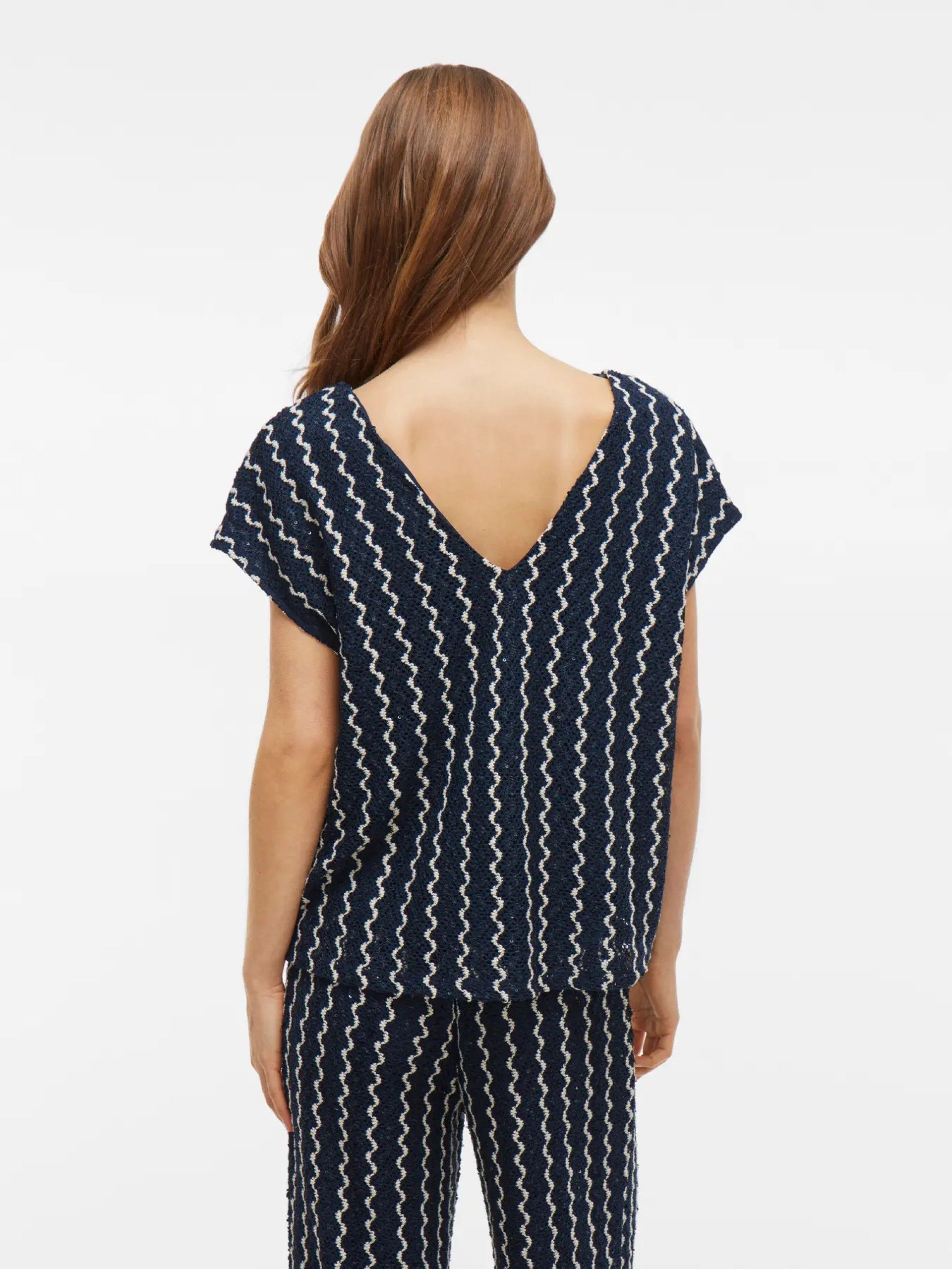 Top Malha V ELLEN sem mangas