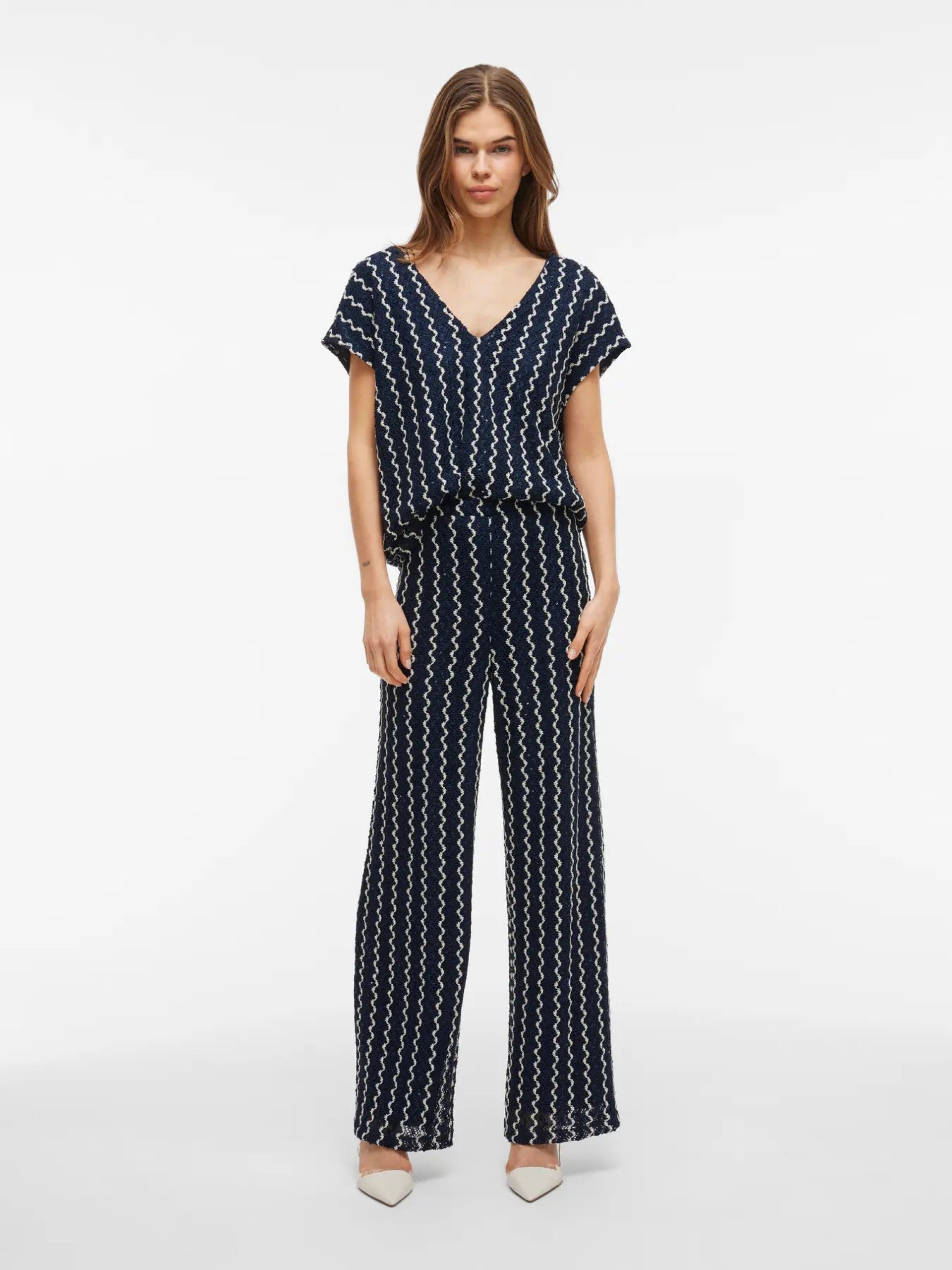 Top Malha V ELLEN sem mangas