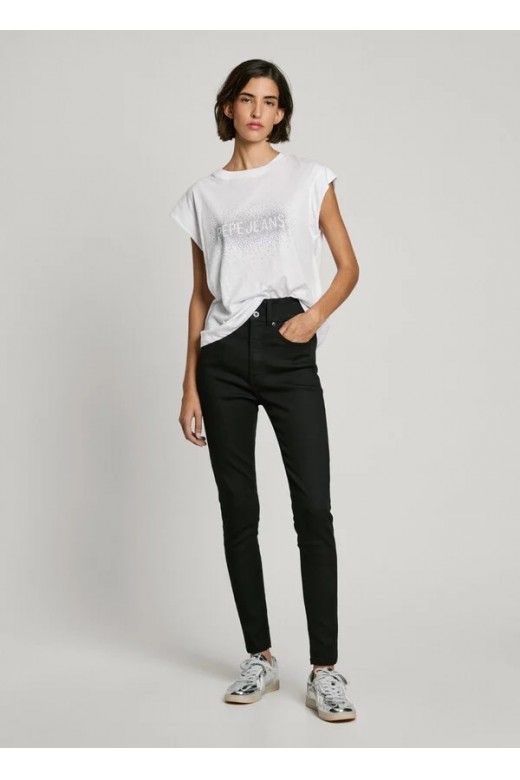 T-Shirt Pepe Jeans Mulher RAYA Brilhantes T-Shirt Pepe Jeans Mulher RAYA Brilhantes