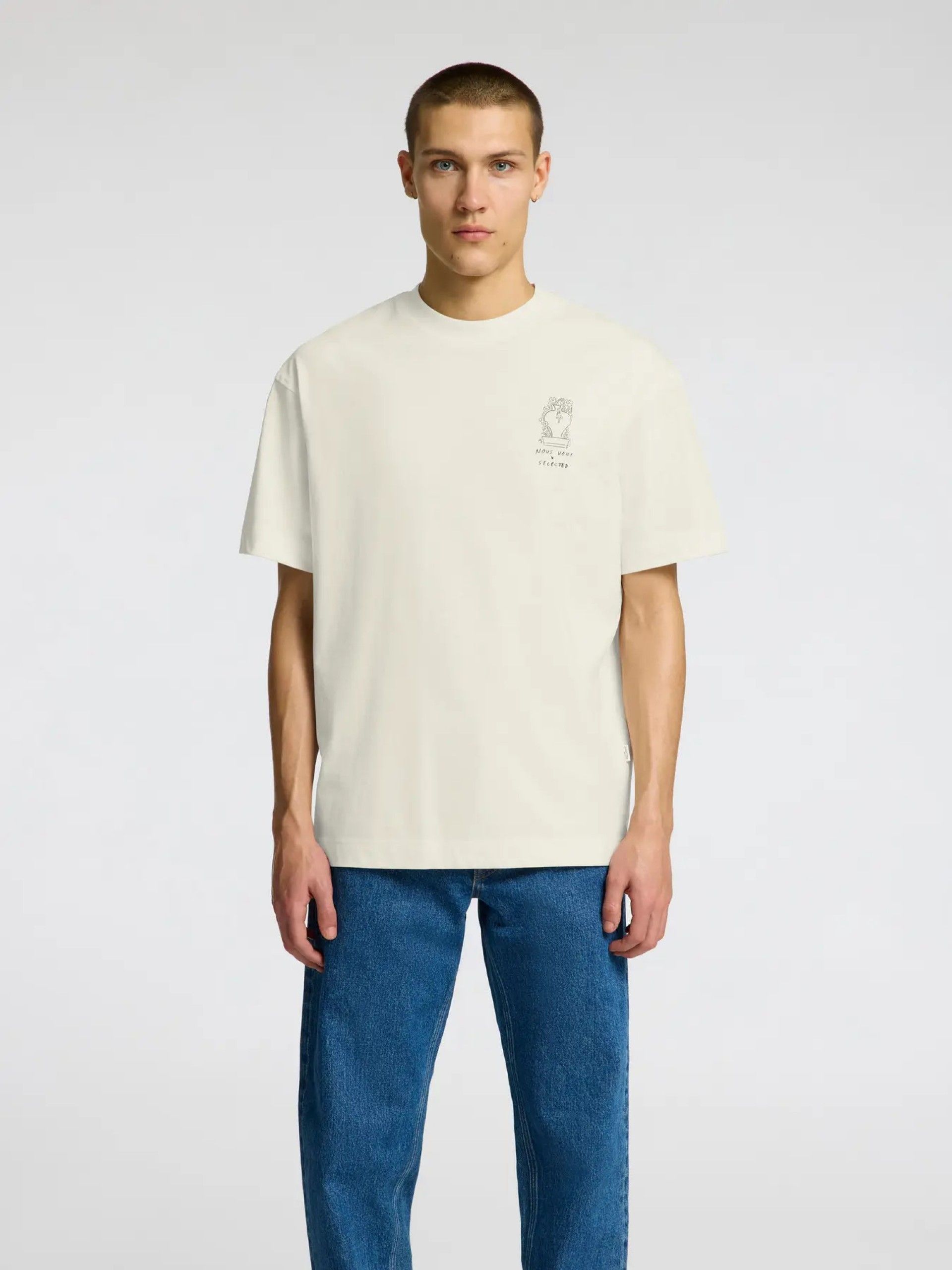 T-Shirt Homem SELECTED RELAXNIC