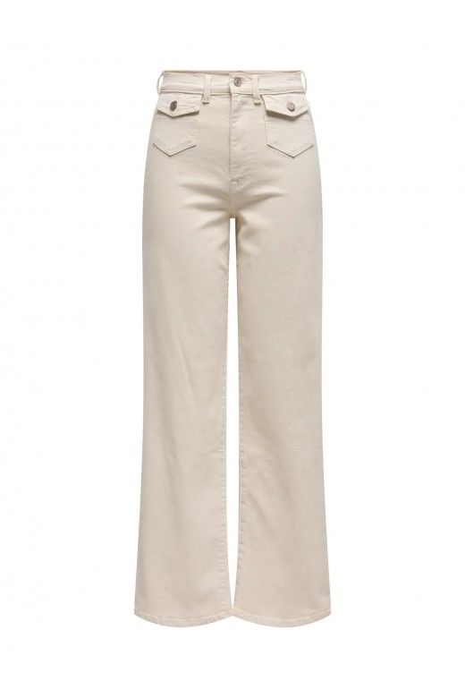 Calça ONLY Jeans Cru HOPE HW WIDE Pocket Calça ONLY Jeans Cru HOPE HW WIDE Pocket