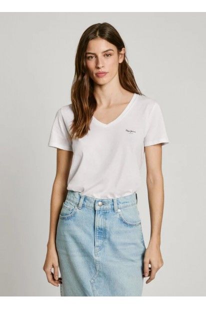 T-Shirt Mulher V Pepe Jeans PL506051 MACY