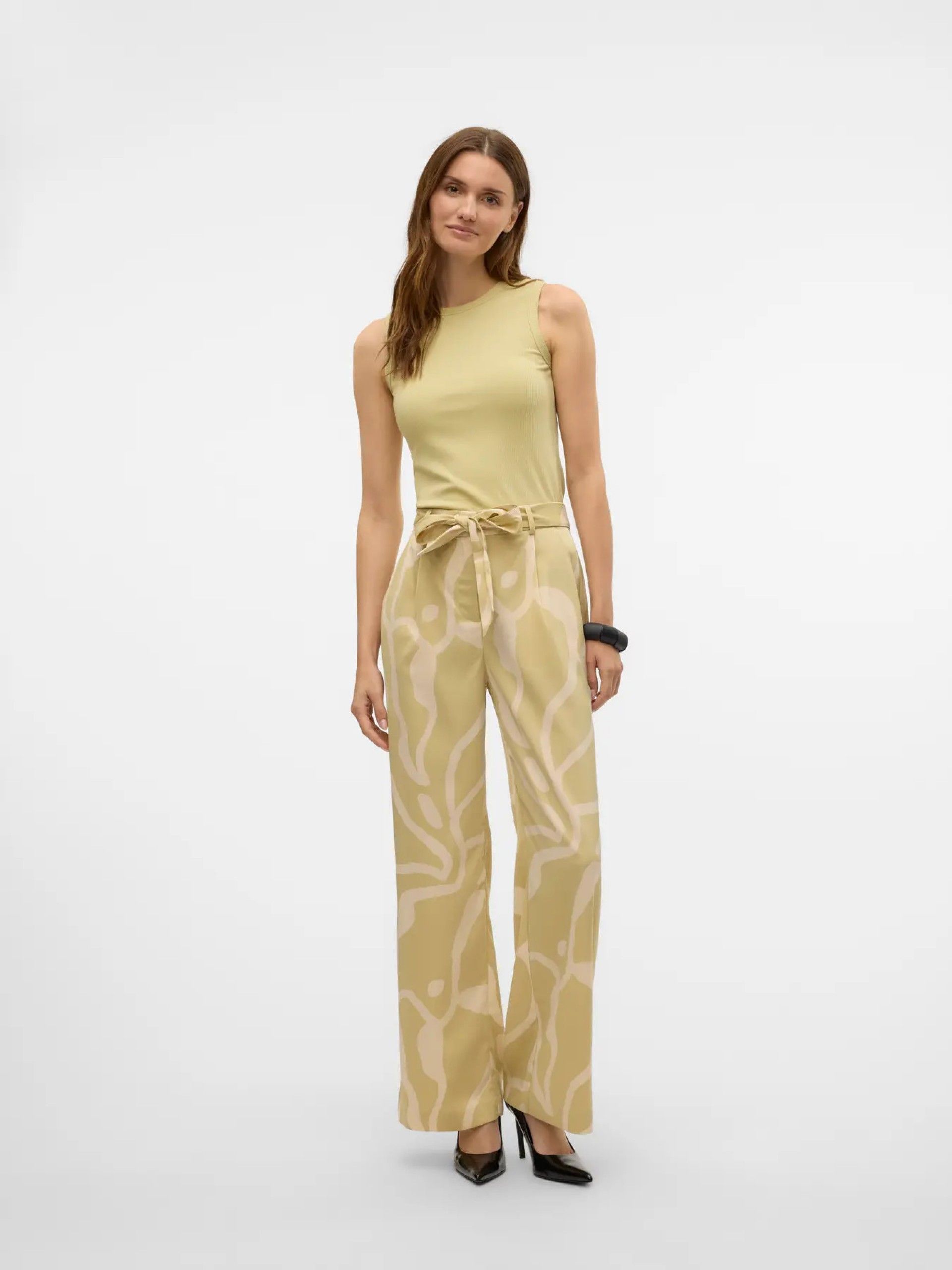 Calça Mulher PAIGE HW WIDE Belt VERO MODA