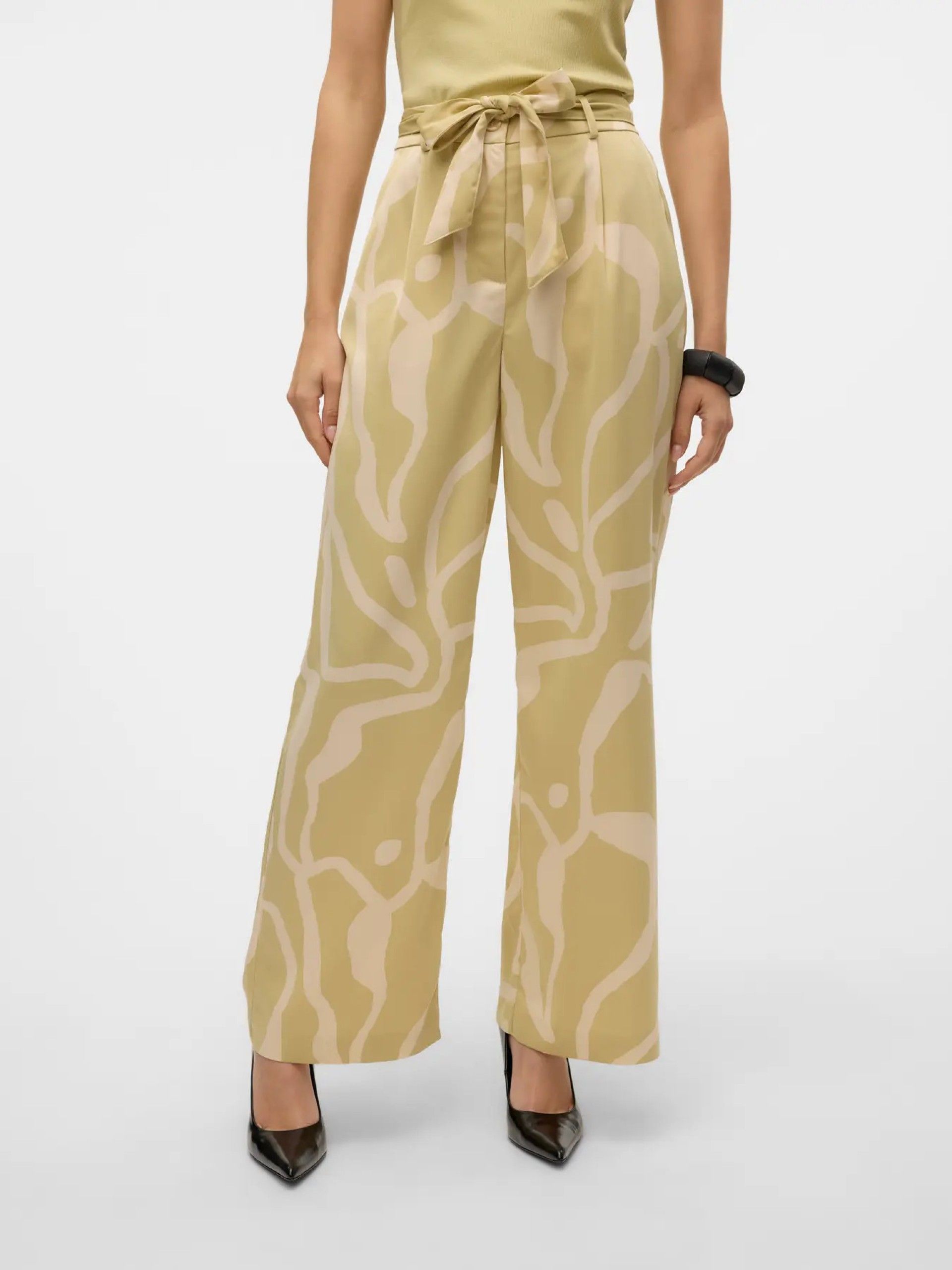 Calça Mulher PAIGE HW WIDE Belt VERO MODA