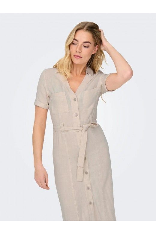 Vestido ONLY SIESTA SS LIN Blusa gola V Vestido ONLY SIESTA SS LIN Blusa gola V