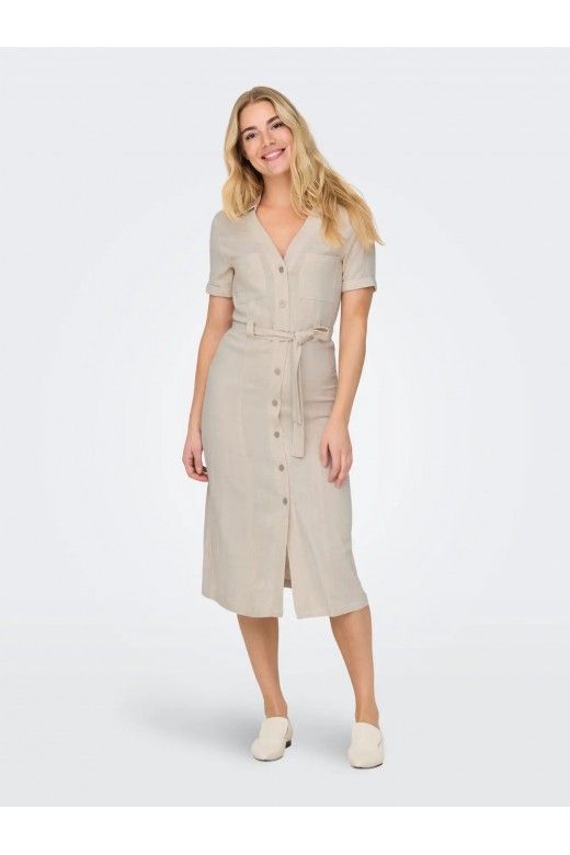 Vestido ONLY SIESTA SS LIN Blusa gola V Vestido ONLY SIESTA SS LIN Blusa gola V