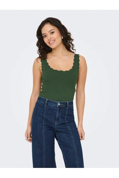 Top Malha NANNA Singlet SCALLOP EDEGE JDY