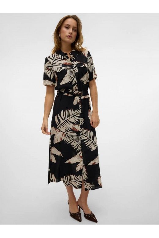 Vestido EASY JOY GOLD Print VERO MODA Vestido EASY JOY GOLD Print VERO MODA