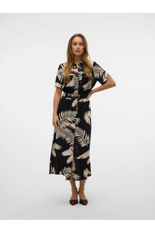 Vestido EASY JOY GOLD Print VERO MODA Vestido EASY JOY GOLD Print VERO MODA