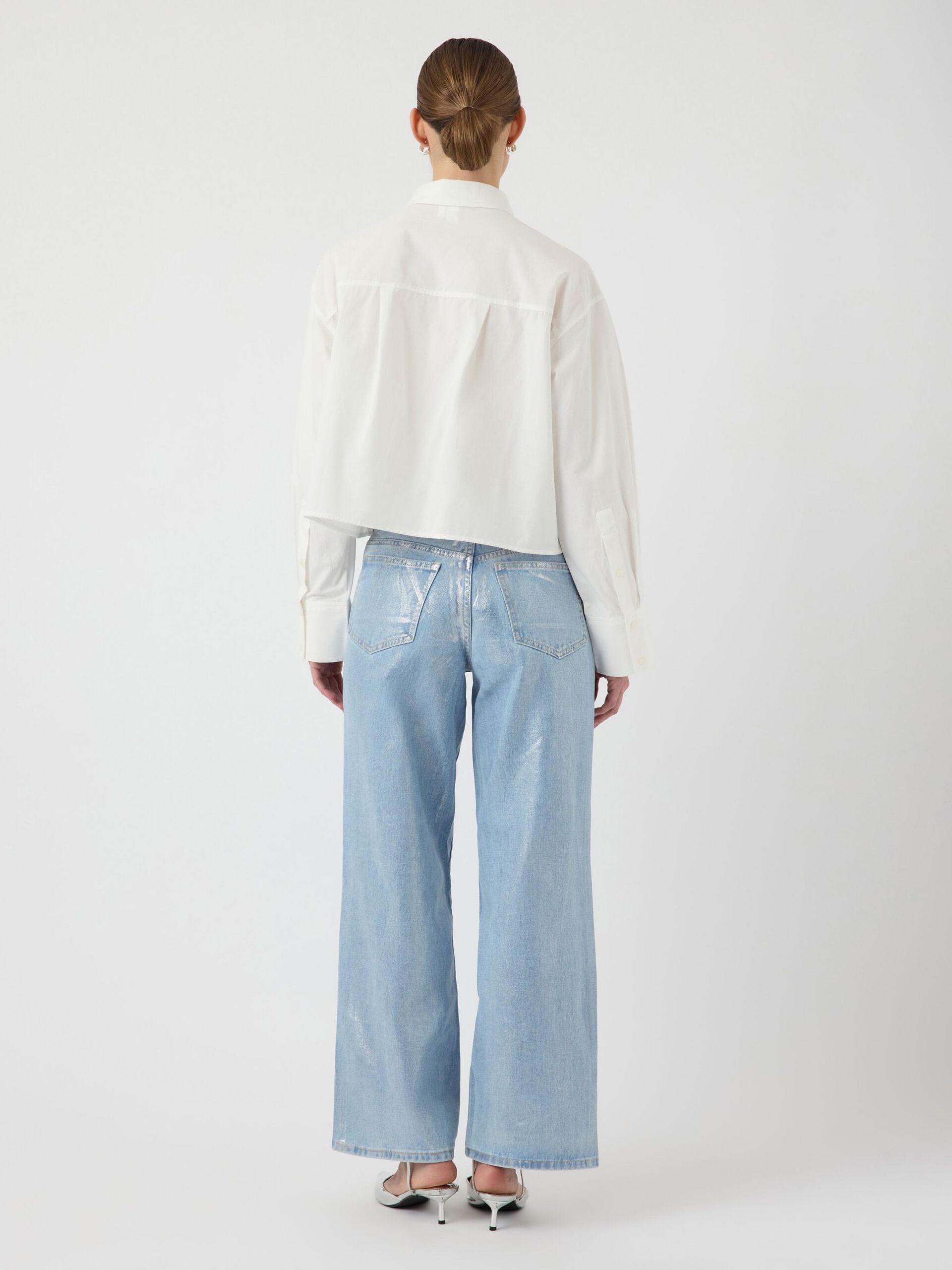 Calça Jeans Mulher YAS SILVERA HW Brilho