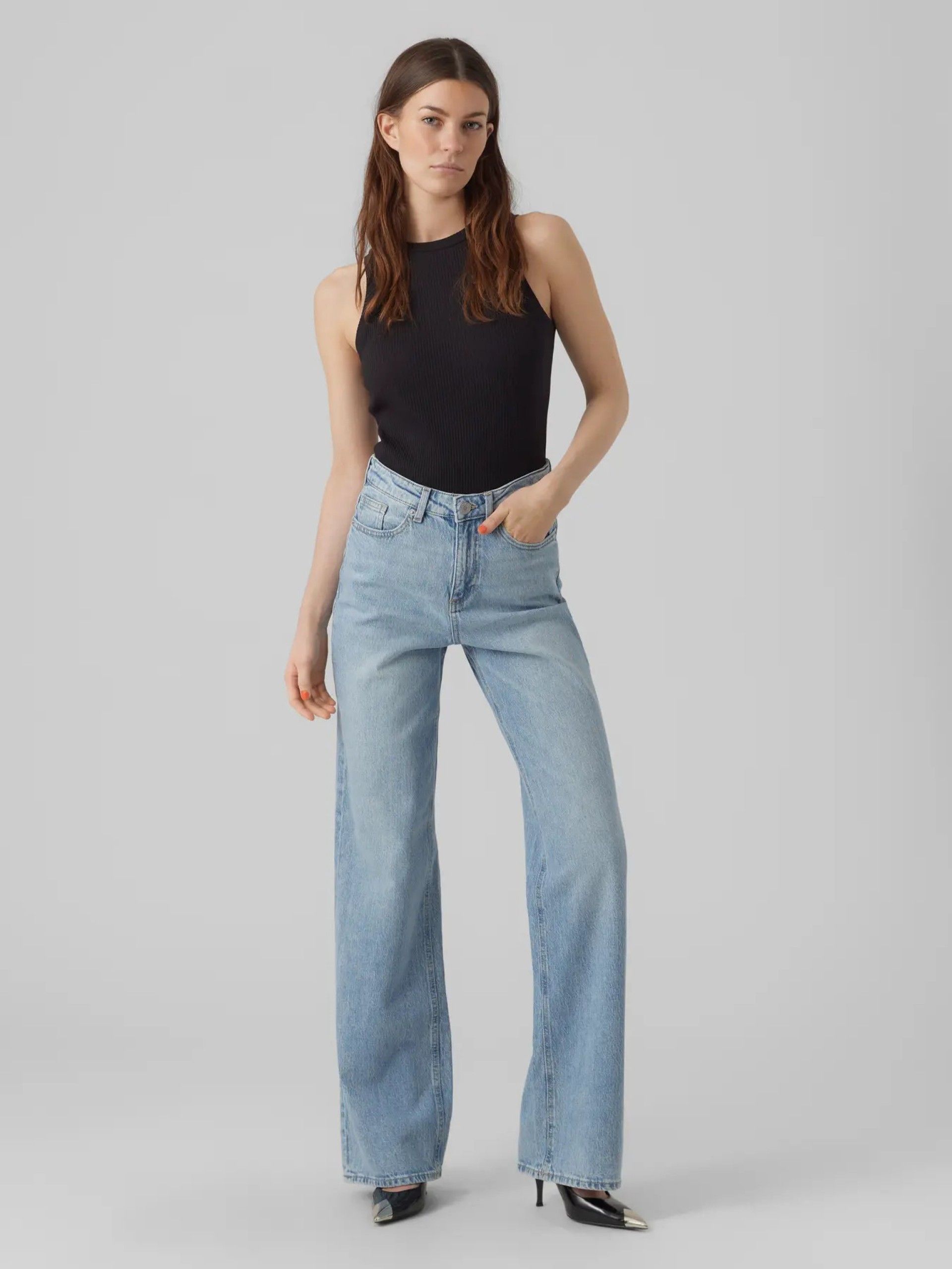 Calça Jeans Mulher TESSA HR WIDE VERO MODA