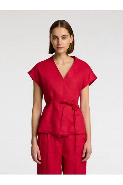 Top Colete 100% Linho Selected Femme