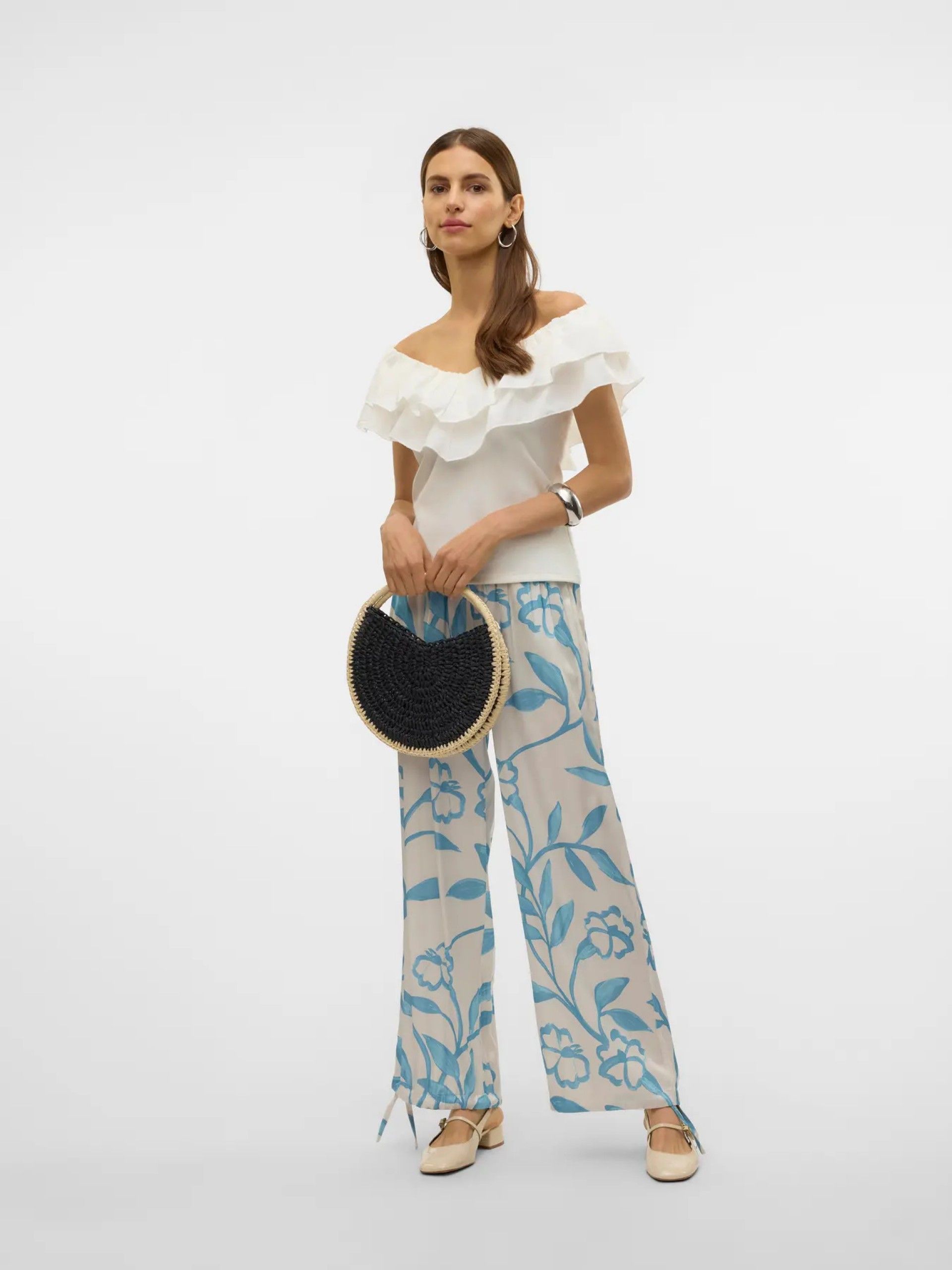 Calça VERO MODA RUBIE MW Relaxed Elastic Print