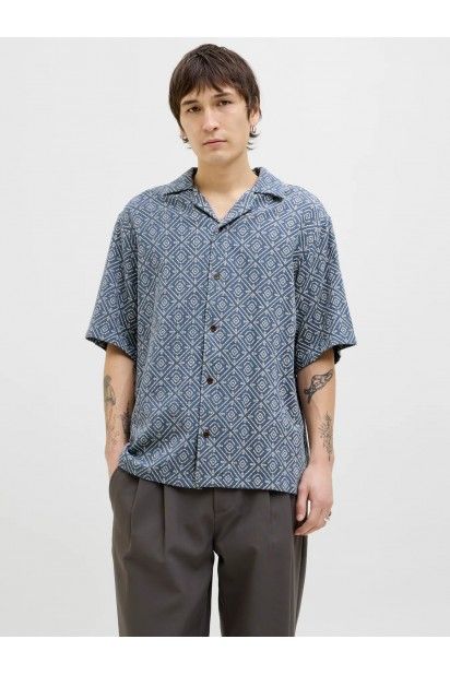 Camisa BLUVINCENT  V manga curta Print Jack Jones