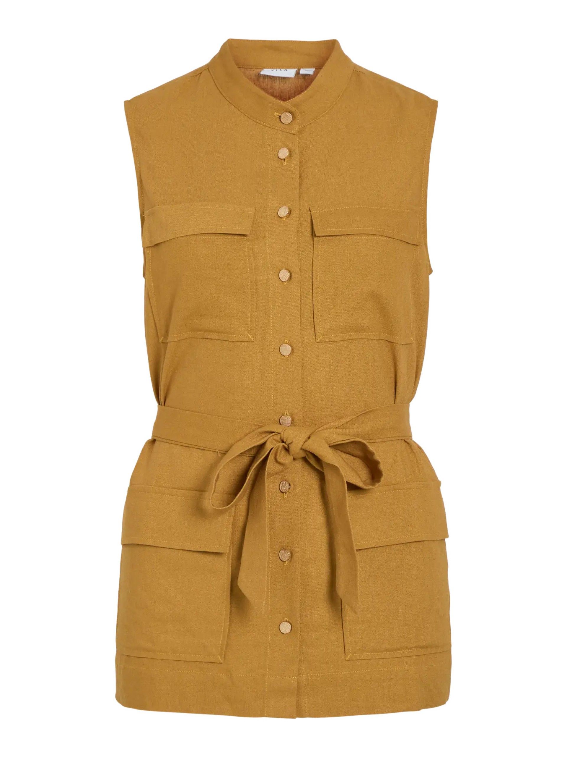 Blusa NURIA O VILA sem mangas com cinto